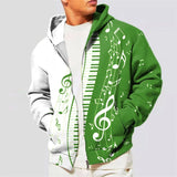Piano Key Zip-up Hoodie