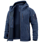 Men's Military Style Fleece Zip-up Jacket/Hoodie