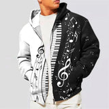 Piano Key Zip-up Hoodie