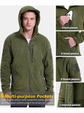 Men's Military Style Fleece Zip-up Jacket/Hoodie