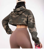 Women's Camo Cropped Hoodie