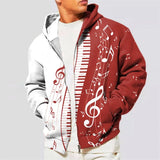 Piano Key Zip-up Hoodie
