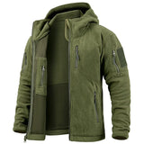 Men's Military Style Fleece Zip-up Jacket/Hoodie