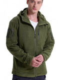 Men's Military Style Fleece Zip-up Jacket/Hoodie