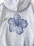 Women's Oversized Hibiscus Hoodie