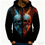 Zip-up Skull Hoodie