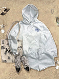 Women's Oversized Hibiscus Hoodie