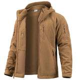 Men's Military Style Fleece Zip-up Jacket/Hoodie