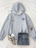 Women's Oversized Hibiscus Hoodie