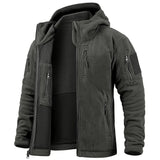 Men's Military Style Fleece Zip-up Jacket/Hoodie