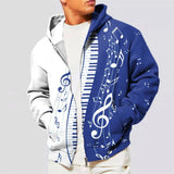 Piano Key Zip-up Hoodie