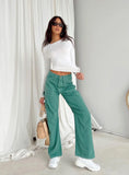 Women's Long Sleeve U Neck Crop Top