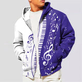 Piano Key Zip-up Hoodie