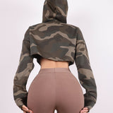 Women's Camo Cropped Hoodie