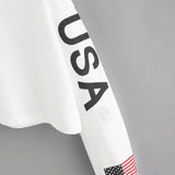Women's Harajuku American Flag Hoodie